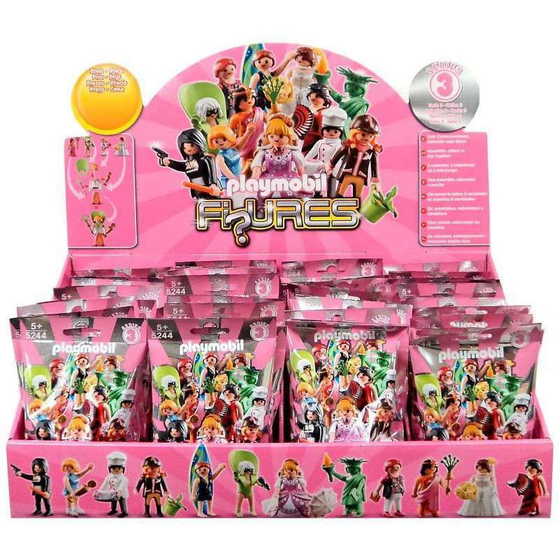 48 Packs Playmobil 5244 Series 3 Girls Mystery Figures Case of Fi Ures Box