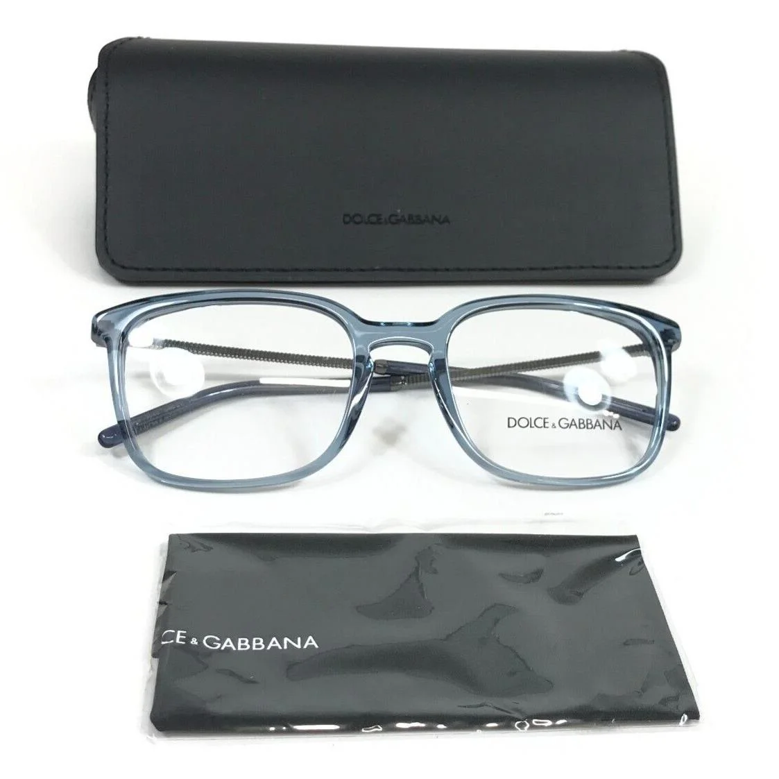 Dolce Gabbana Eyeglasses Frames DG3349 3040 Clear Blue Silver 54-21-145