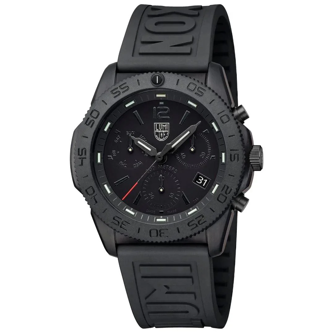 Pacific Diver Chrono 44MM Black Rubber Black Dial Pvd Case 3141.BO by Luminox