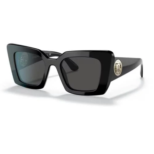 Daisy BE 4344 300187 Black Plastic Square Sunglasses Grey Lens by Burberry