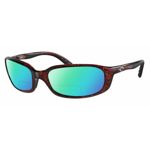 Costa Del Mar Brine Unisex Polarized Bifocal Sunglass Brown Tortoise Havana 59mm - Frame: Multicolor, Lens: Green Mirror