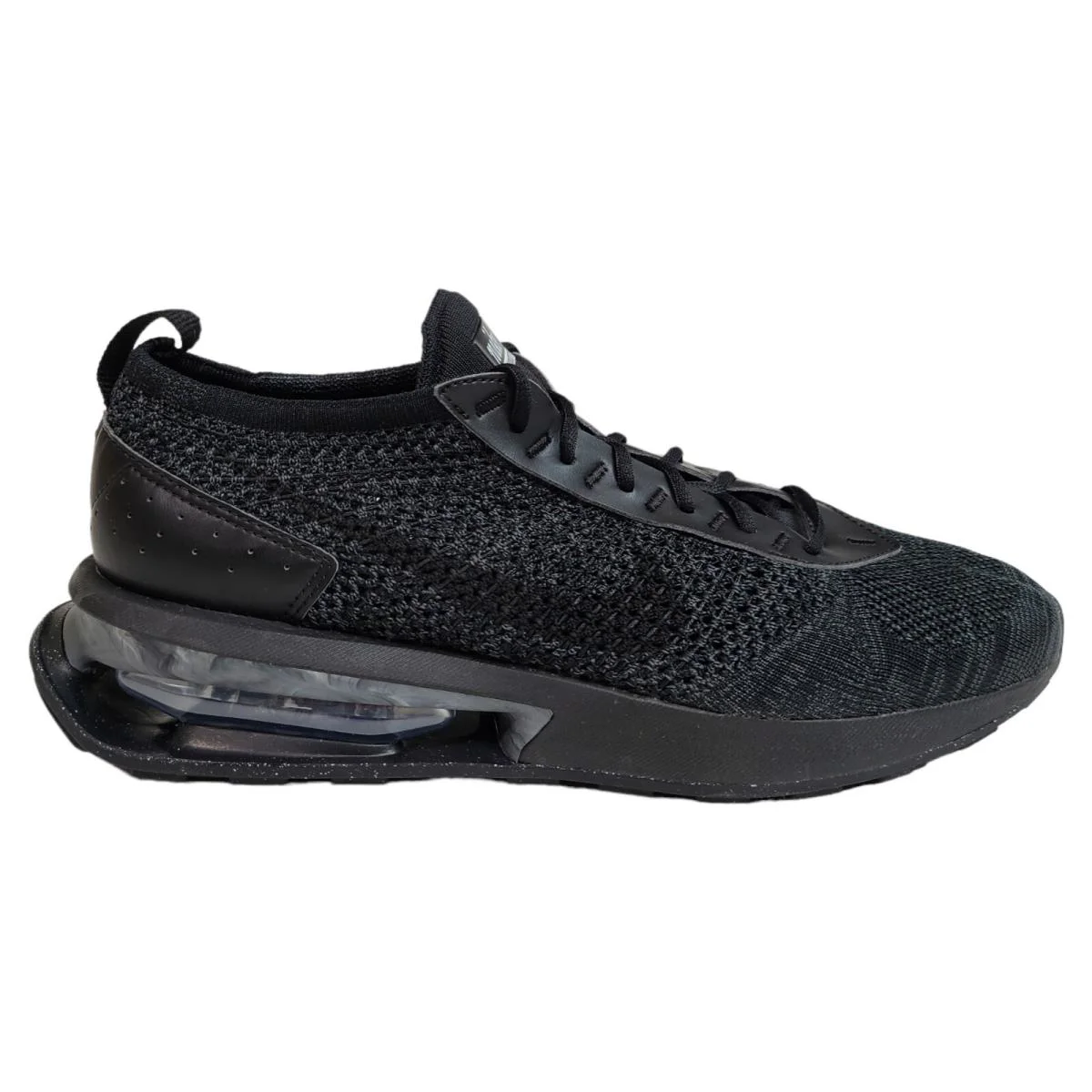 Nike Mens 9 12 Air Max Flyknit Racer Triple Black Gray Running Shoes FD2764-001 - Black