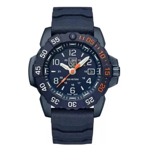 Navy Seal Men`s Watch Blue Dial Blue Rubber Strap XS.3253.CBNSF.SET by Luminox