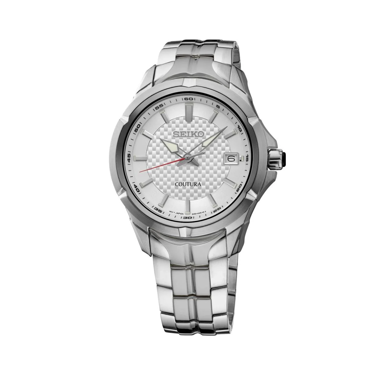 Seiko Coutura Silver Carbon-fiber Dial Stainless Steel Women`s Watch SUR565K1