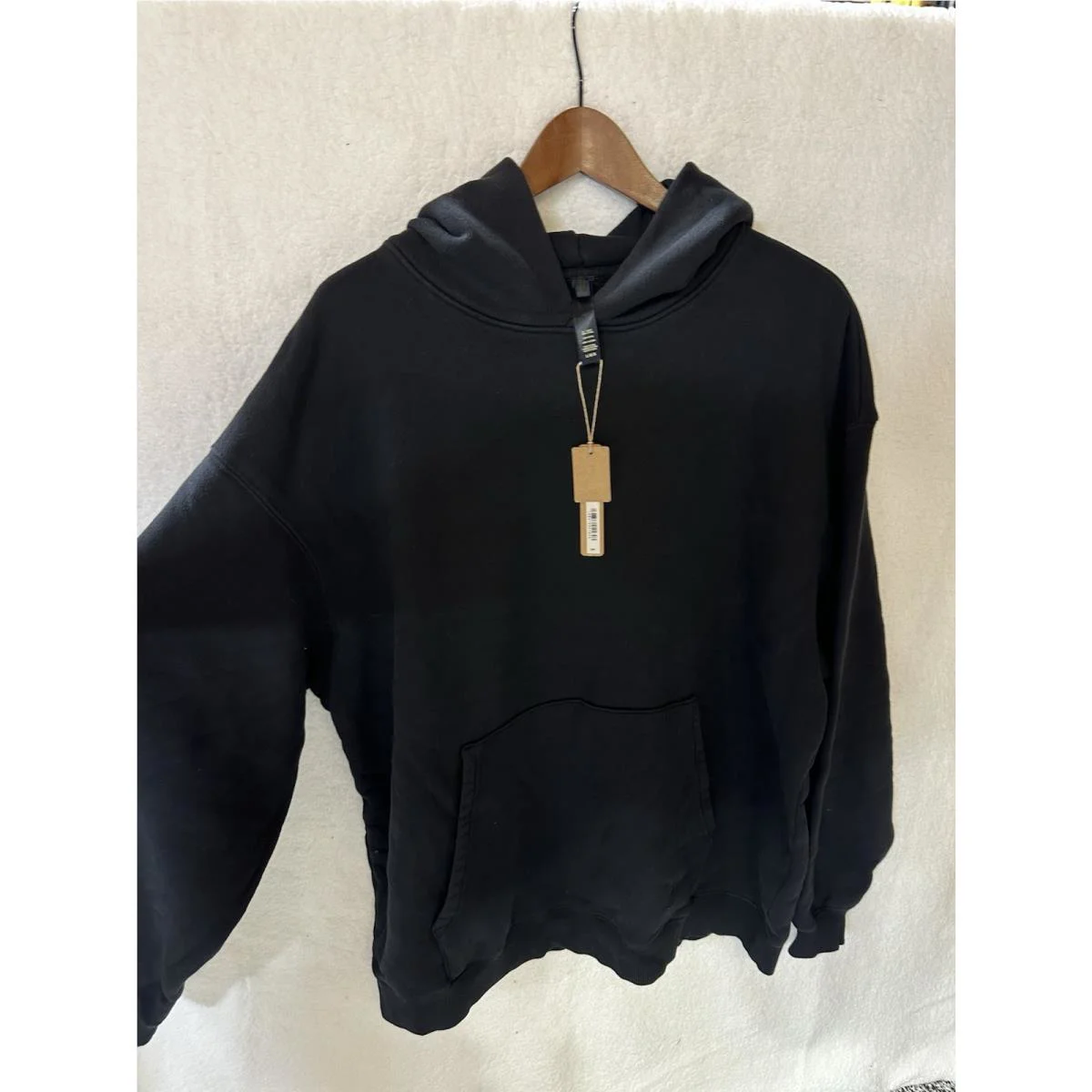 Vintage Cotton Fleece Oversized Hoodie Color: Washed Onyx Sz: Large by Skims