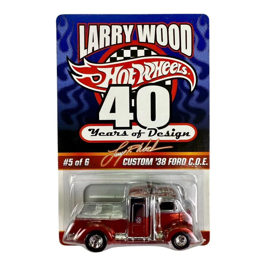 Hot Wheels Rlc Larry Wood 40 Years Of Design Custom 38 Ford Coe H28 - Chrome/Orange