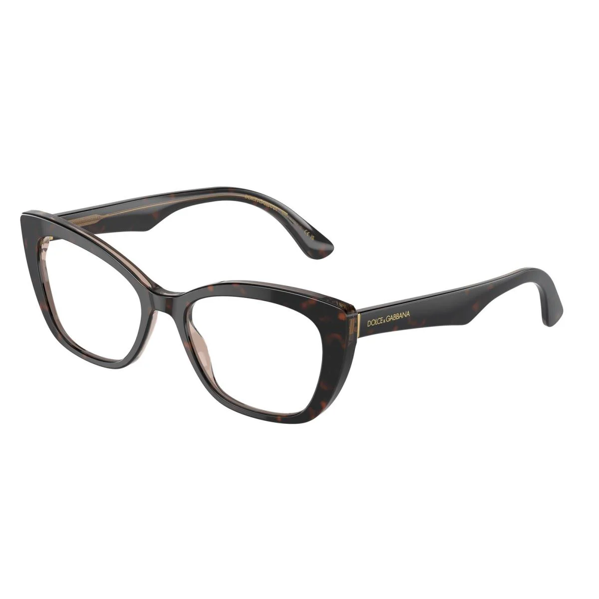 Dolce Gabbana DG 3360 Havana Transparent Brown 3256 Eyeglasses
