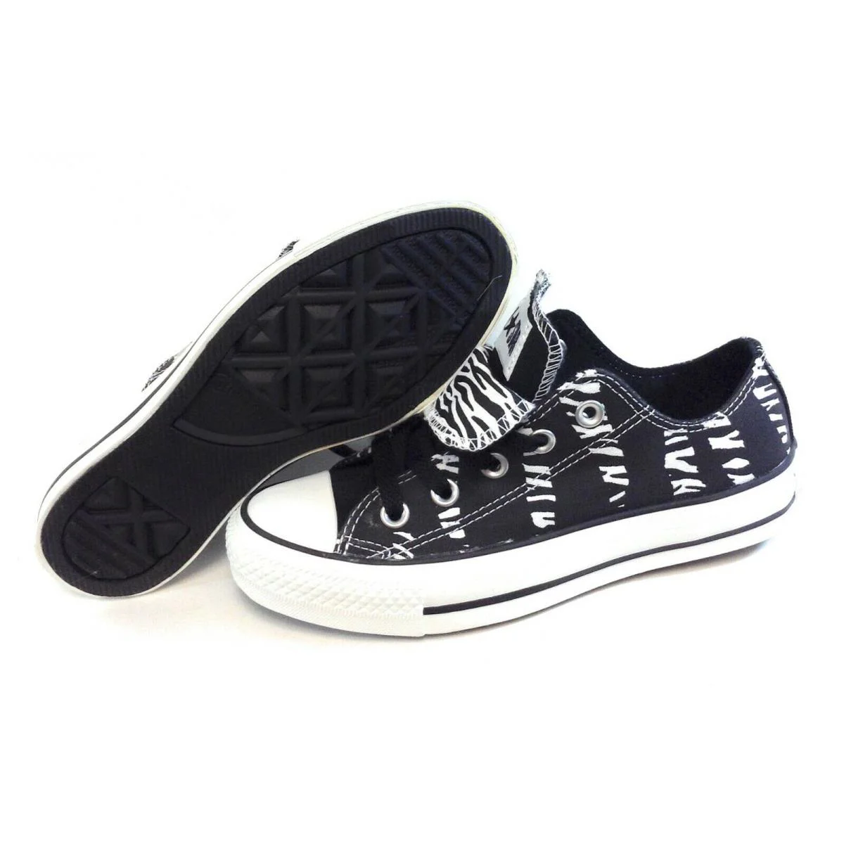 Womens Converse CT All Star Double Tongue 534878F Black Zebra Sneakers Shoes