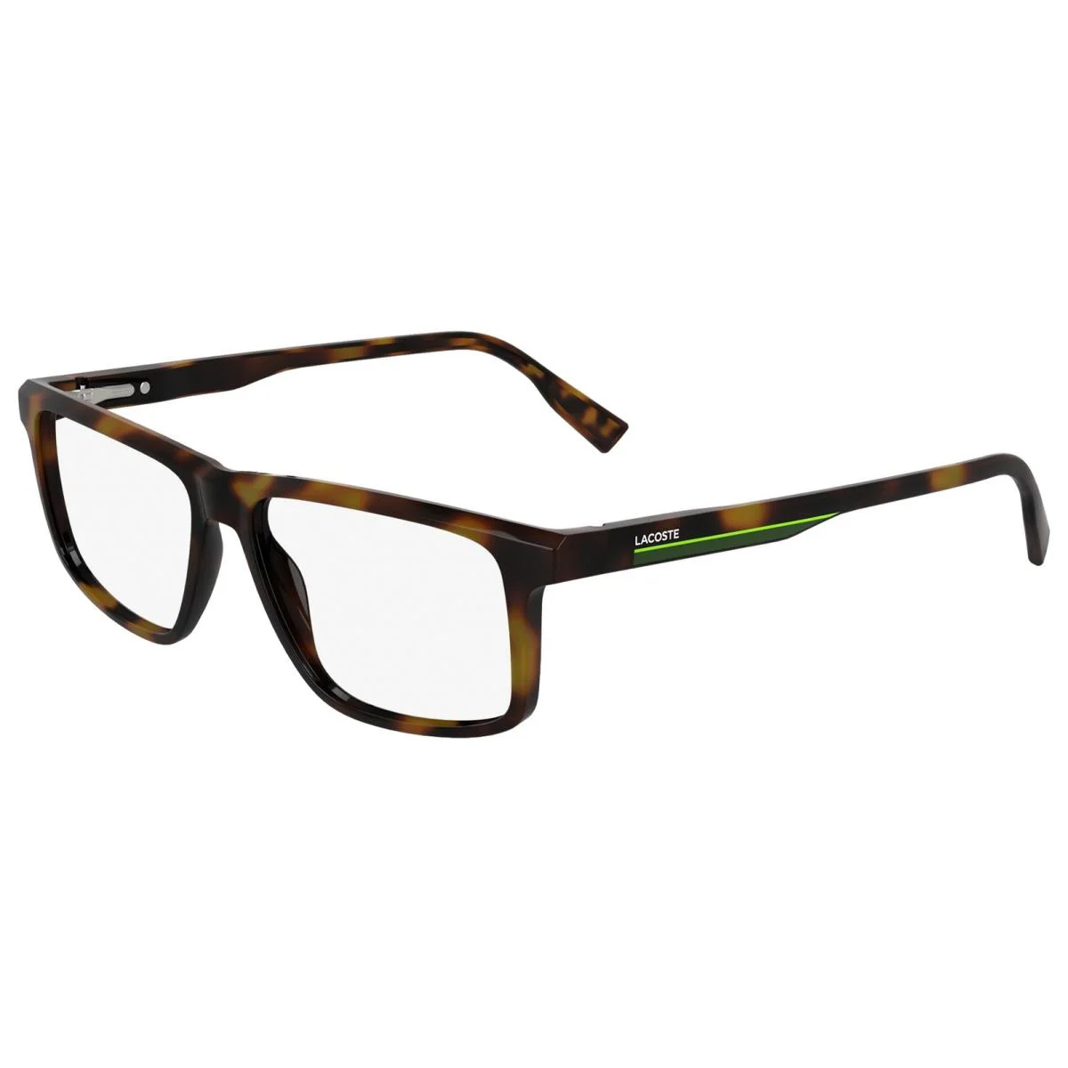Lacoste Men`s Rectangular Eyeglass Frames w/ Spring Flex Hinges - L2959 Havana/Clear Demo (214)