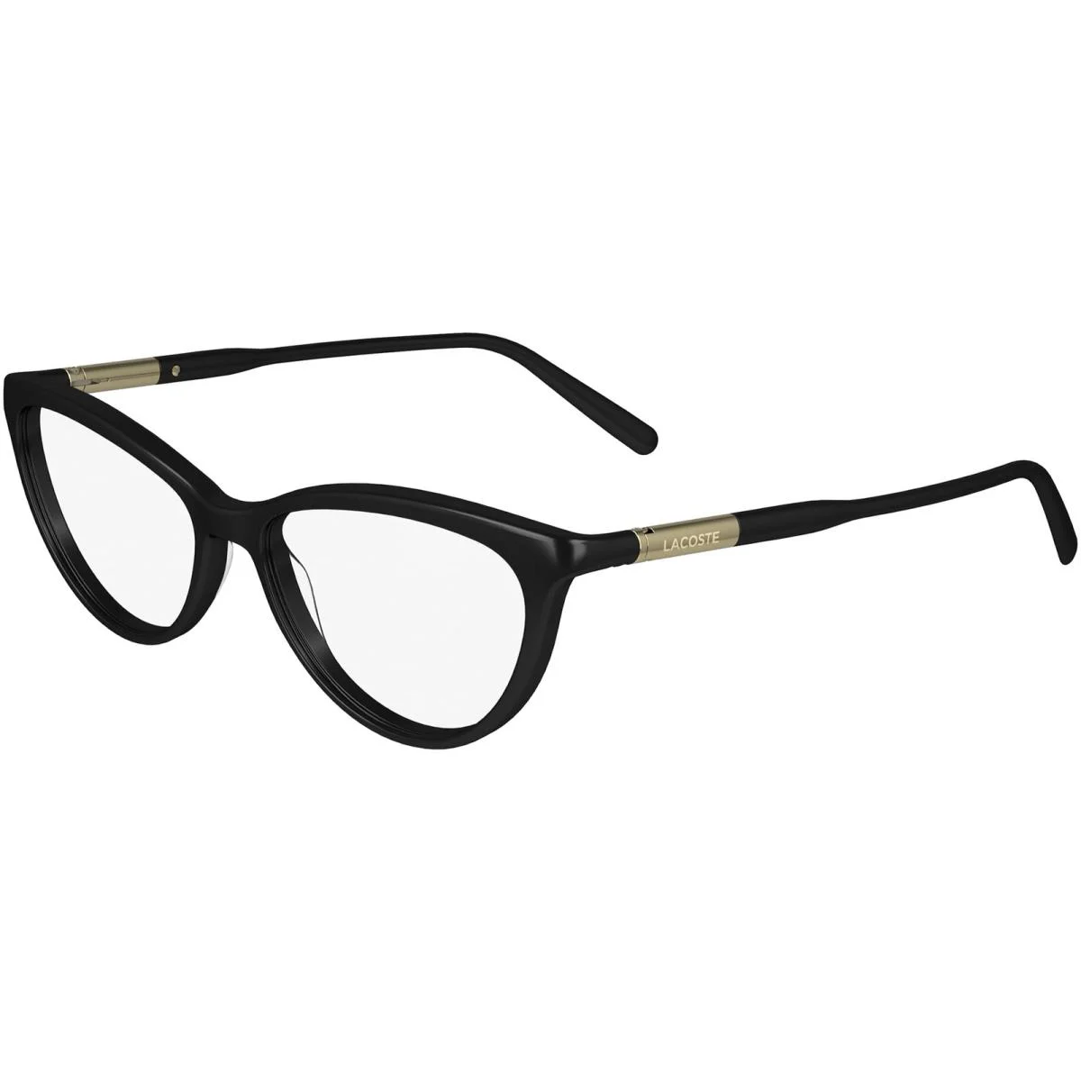 Lacoste Women`s Cat-eye Eyeglass Frames w/ Spring/flex Hinges - L2952 Black/Clear (001)