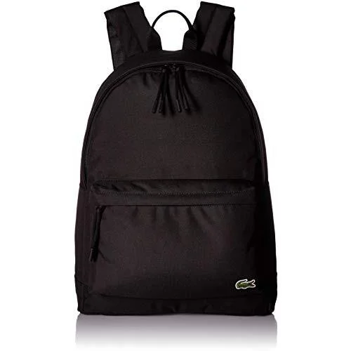 Lacoste Solid Canvas Mens Backpacks Size OS Color: Black