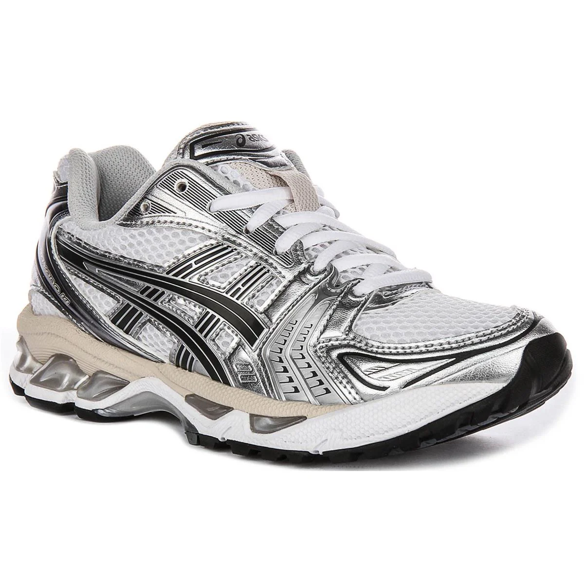 Asics Gel Kayano 14 Iconic Lace Up Womens Sneakers In Black Silver US 4 - 13 - Black Silver