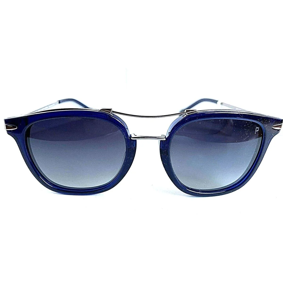 Polarized Gianfranco Ferre Gff 10504 Round Blue 51mm Men s Sunglasses - Frame: Blue, Lens: Black