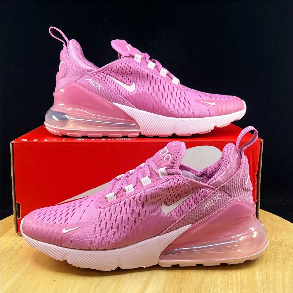 Nike Air Max 270 Magic Pink Foam Womens 8/ 6.5Y Nby HQ1553-646 Athletic Shoe