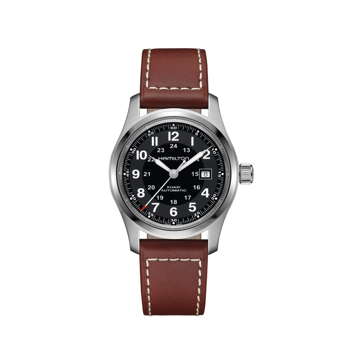 Hamilton Khaki Field Auto Tan / Leather Dial Stainless Steel 42mm Automatic W